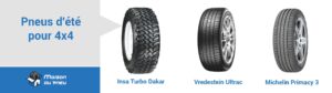 Classement des pneus été pour 4x4