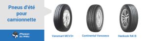 Classement des pneus été pour camionnette