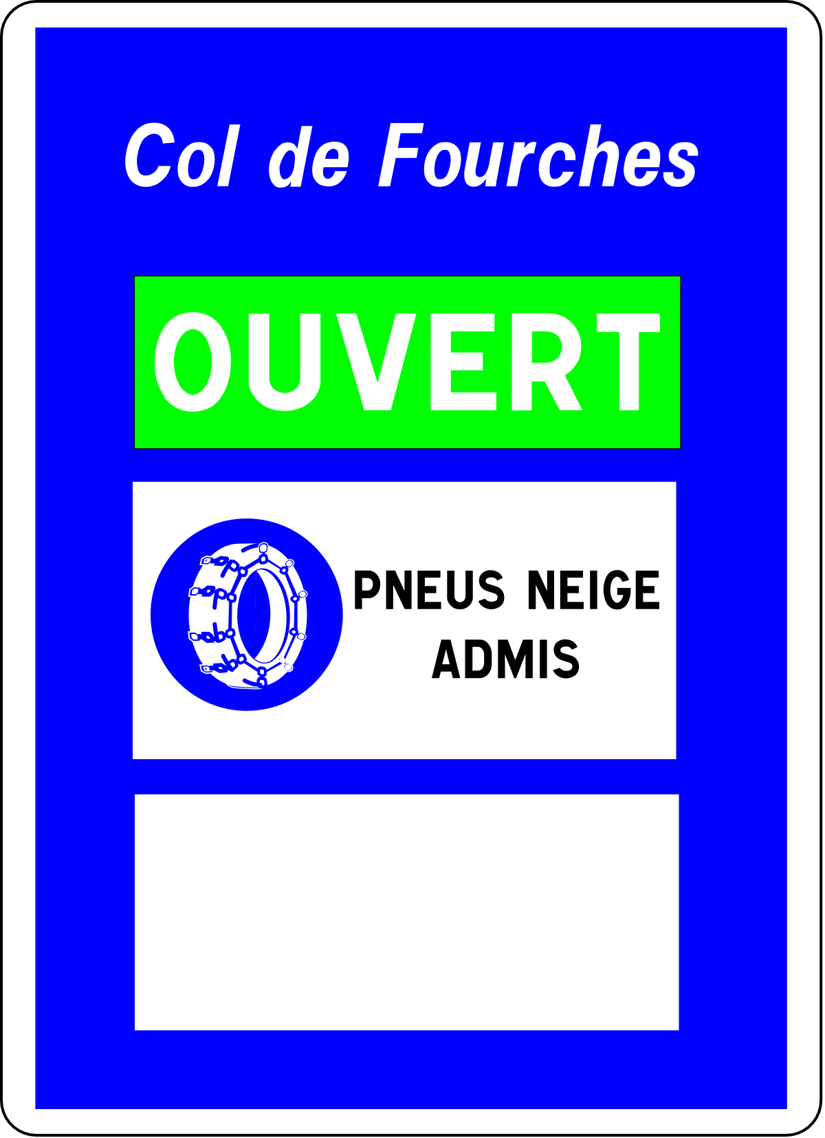Le panneau C14. Comment conduire sur la neige et sur la glace.
